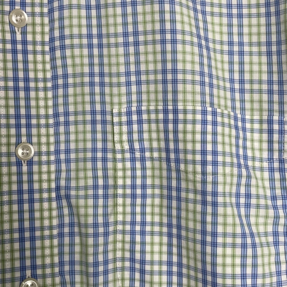 L.L.Bean Mens‎ XXL Tall Wrinkle Resistant Short Sleeve Plaid Button Down Shirt - Picture 4 of 8
